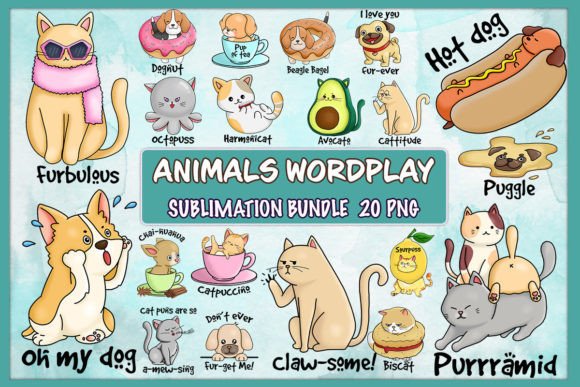 Animal Puns Bundle Sublimation: Your Playful Design Asset