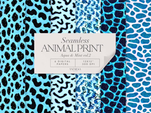 Aqua Animal Print Seamless Paper: A Fresh Take on Pattern