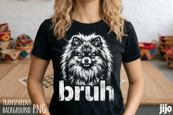 Bruh Pomeranian Dog Animal PNG: A Designer's Playful Asset