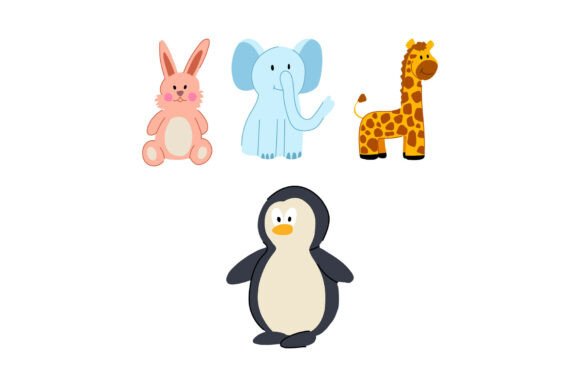 Cute Happy Animal Plush Toy Collection F: Designing with Whimsy