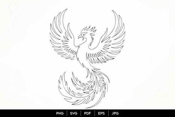 Phoenix Bird Line Art SVG: A Versatile Asset for Modern Design