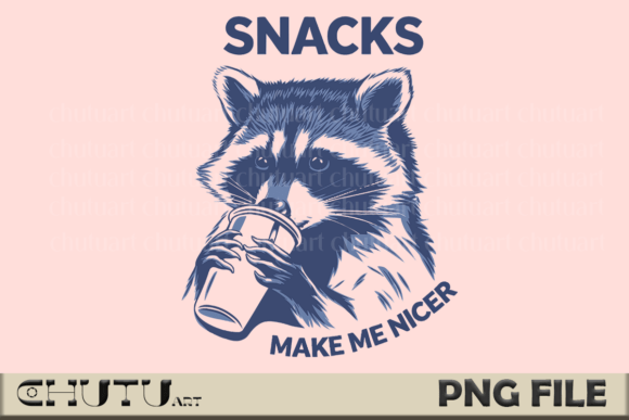 Raccoon Snacks PNG: A Playful Asset for Modern Design