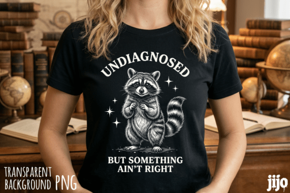 Raccoon Undiagnosed Animal Humor PNG: A Design Asset for Instant Impact