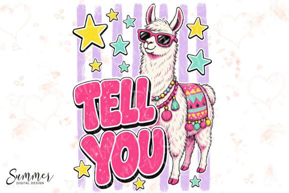 Tell You Llama Retro Funny Sublimation: A Design Asset with Character