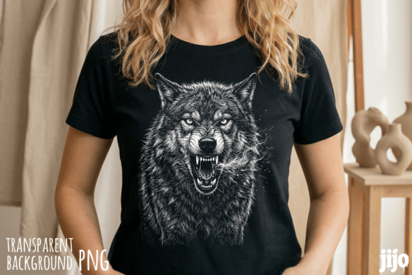 Unleash the Wild: Wolf Animal Fierce Wilderness PNG