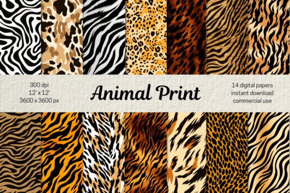 Unleash Your Creative Roar with Animal Print Digital Papers