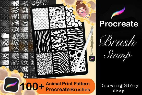 Unleash Your Creativity with 100 Animal Print Pattern Procreate Brushes