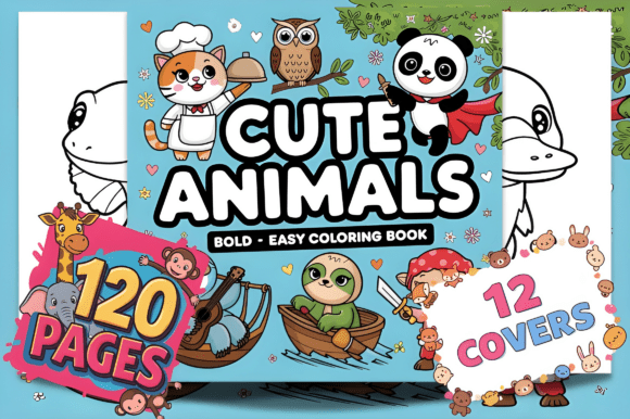 Unwind with Charm: Exploring Bold and Easy Cute Animal Coloring Pages